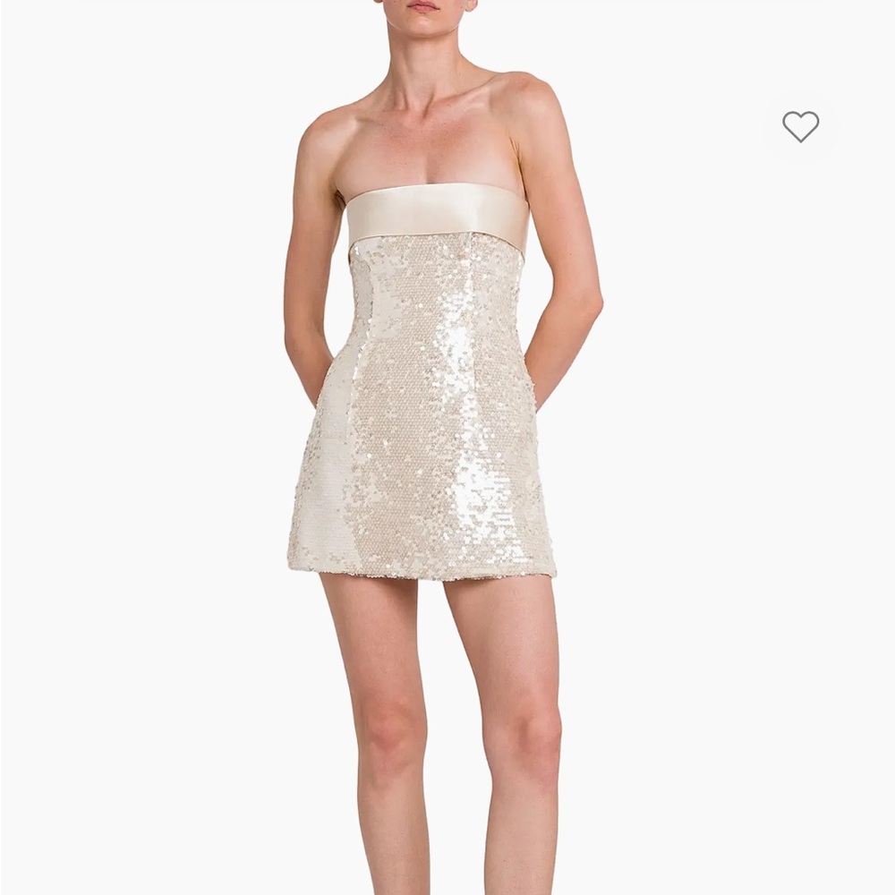 Wedding after party Sequin Strapless Mini Dress